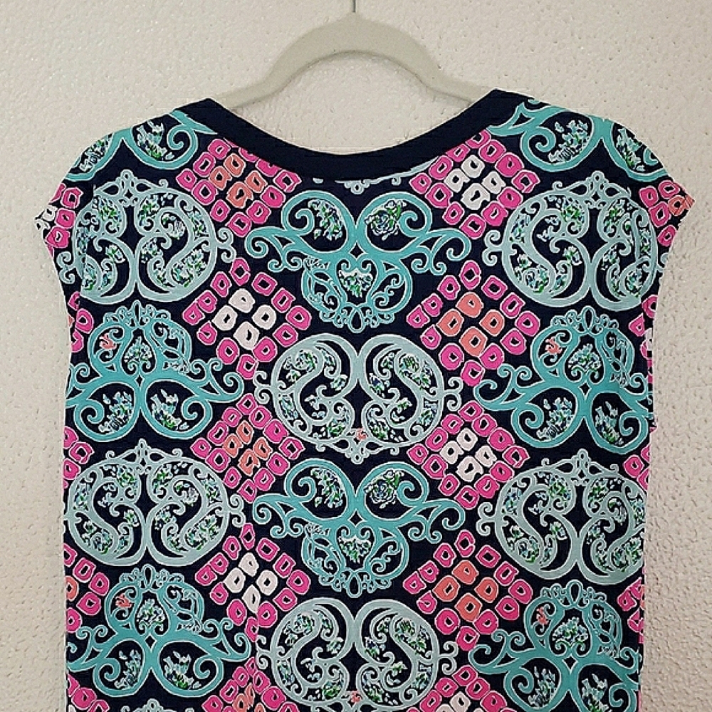 NWOT Lilly Pulitzer Rare Behind The Gate Robyn Mini Dress Pink Blue Retro Size S - Picture 9 of 13